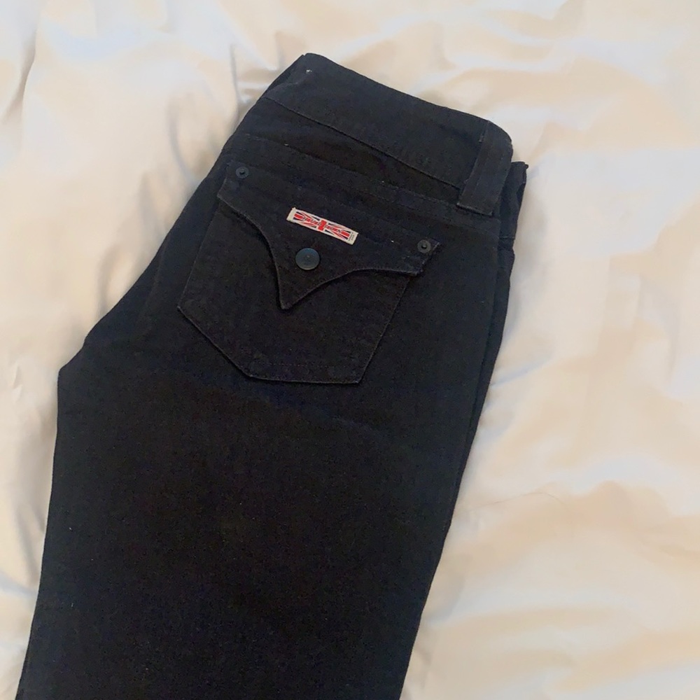 Hudson Black Jeans with slight boot cut / flare